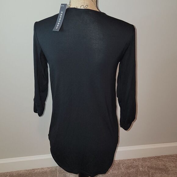 Espresso black embellished top - Picture 3 of 5